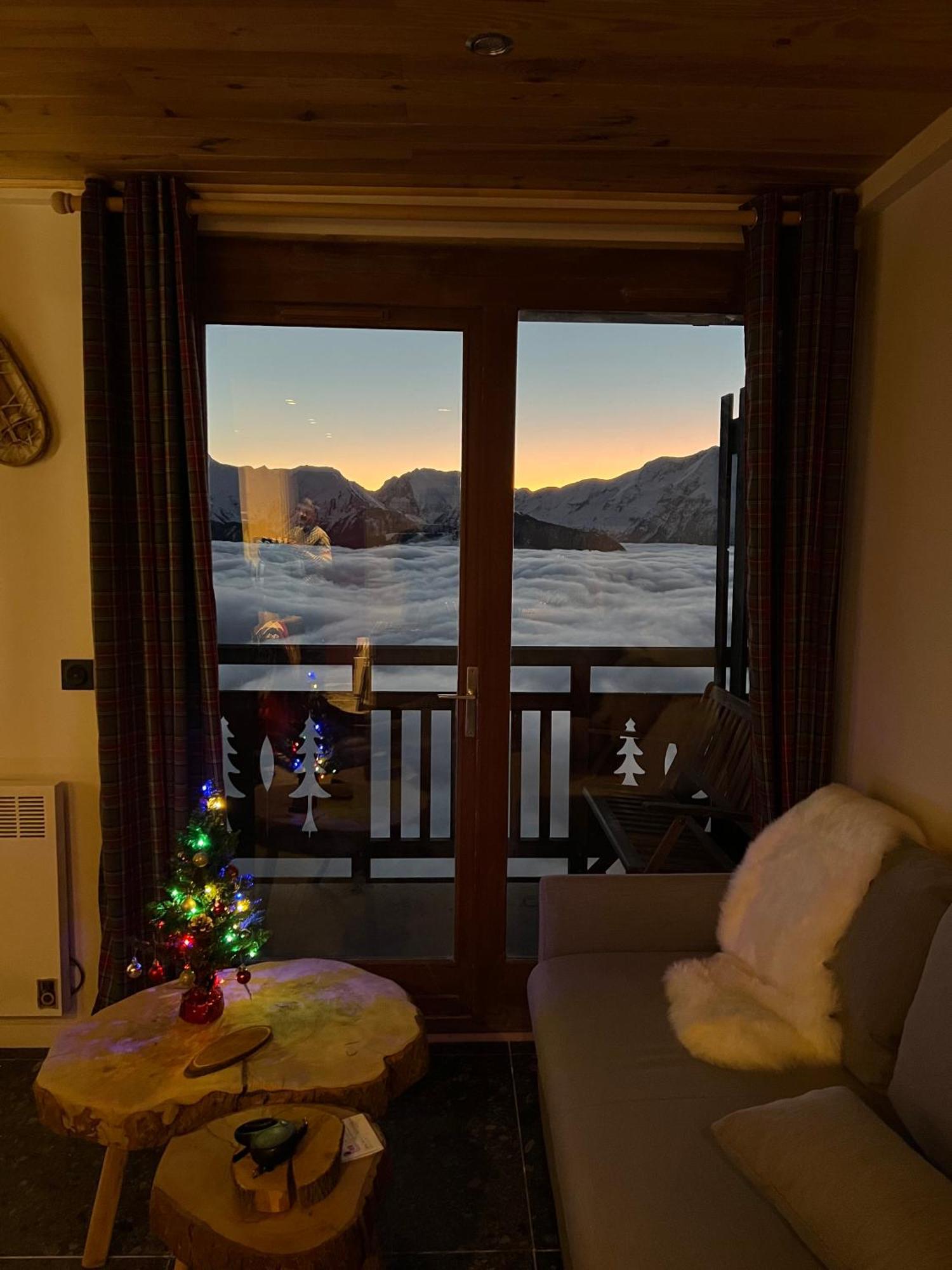 Stunning Apartment With Breathtaking View! Huez Bagian luar foto